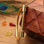 D Shape Bar Horse Shoe Cuff Shackle Stainless Steel Gold Bangle Bulk