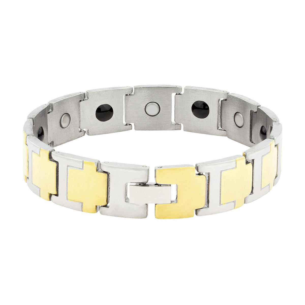 Stylish Geometric 316L Stainless Steel Gold Bracelet Magnetic Men Secondary image