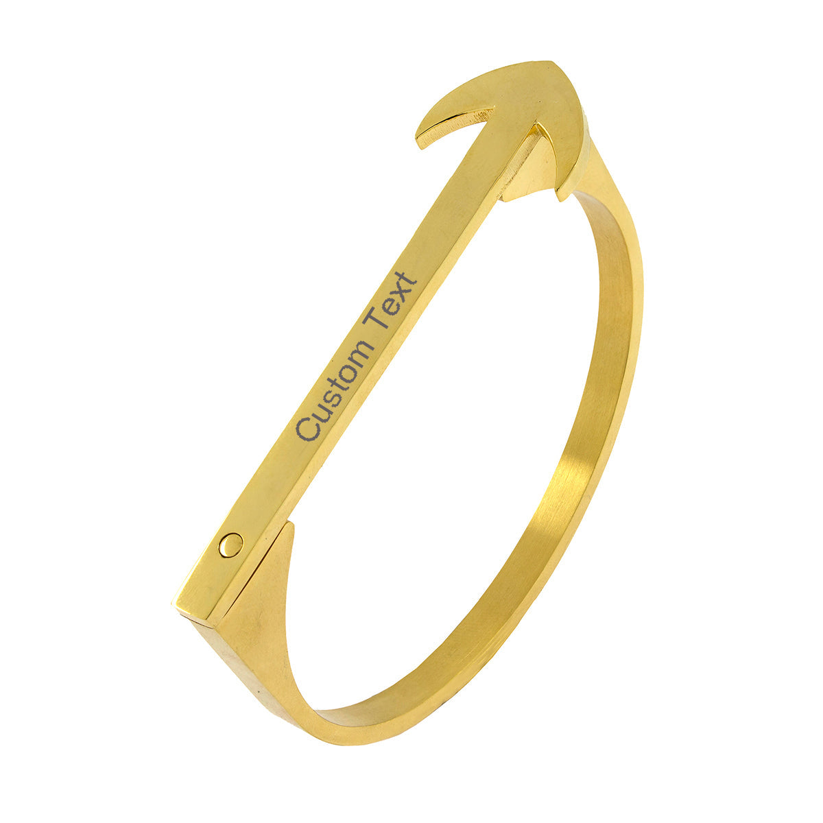 Arrow Gold Stainless Steel Personalized Engraved Bangle Kada Bulk Main image