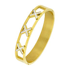 Cross 18K Gold Stainless Steel Bangle Cuff Kada Bracelet Women Bulk