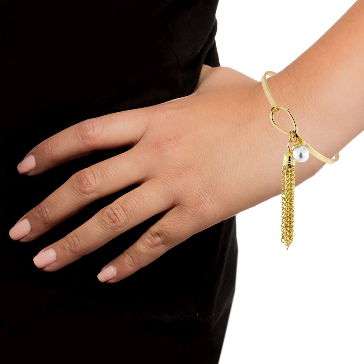 Delicate Dangling 18K Gold Brass Bangle Kada Cuff Bracelet Women Bulk