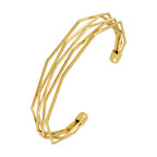 Designer Wavy Wire 18K Gold Brass Cuff Kada Bangle Bracelet Women Bulk
