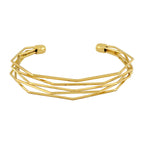 Designer Wavy Wire 18K Gold Brass Cuff Kada Bangle Bracelet Women Bulk