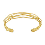 Designer Wavy Wire 18K Gold Brass Cuff Kada Bangle Bracelet Women Bulk
