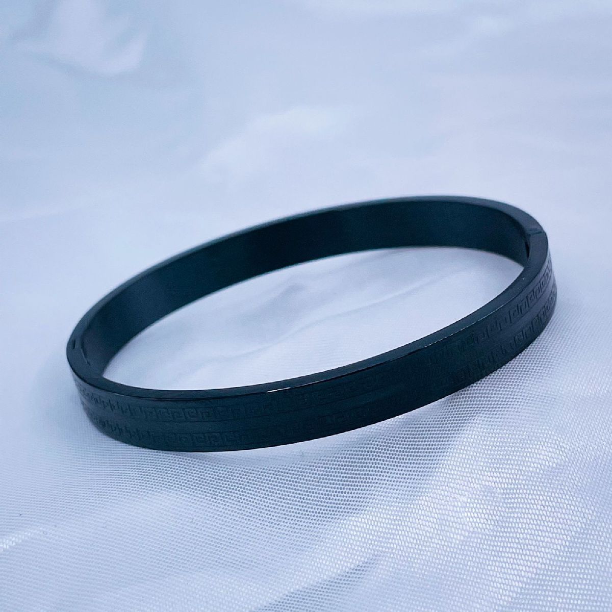 Designer Black Stainless Steel Bangle Kada Bracelet Men Bulk