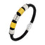 18K Gold Braided Leather Strand Wrist Band Bracelet For Men Bulk