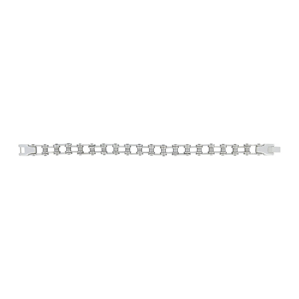 Bike Motor Cycle Chain Silver 316L Stainless Steel Bracelet Men Bulk