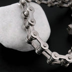 Bike Motor Cycle Chain Silver 316L Stainless Steel Bracelet Men Bulk
