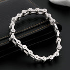 Bike Motor Cycle Chain Silver 316L Stainless Steel Bracelet Men Bulk