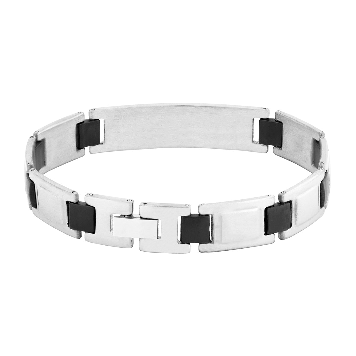 Stylish Biker Black Accents 316L Stainless Steel Bracelet For Men Secondary image