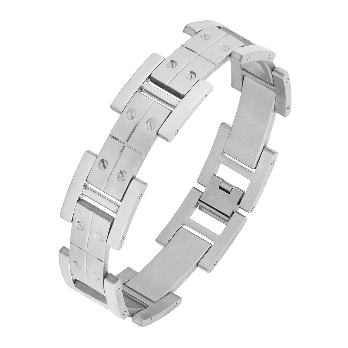 Links Screw Glossy Matte Links Daily Stainless Steel Bracelet Men Bulk