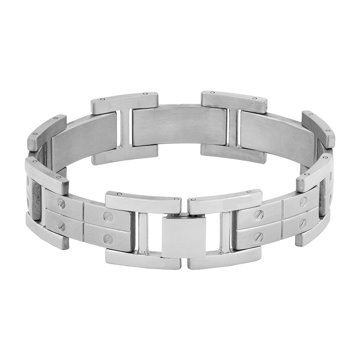 Links Screw Glossy Matte Links Daily Stainless Steel Bracelet Men Bulk