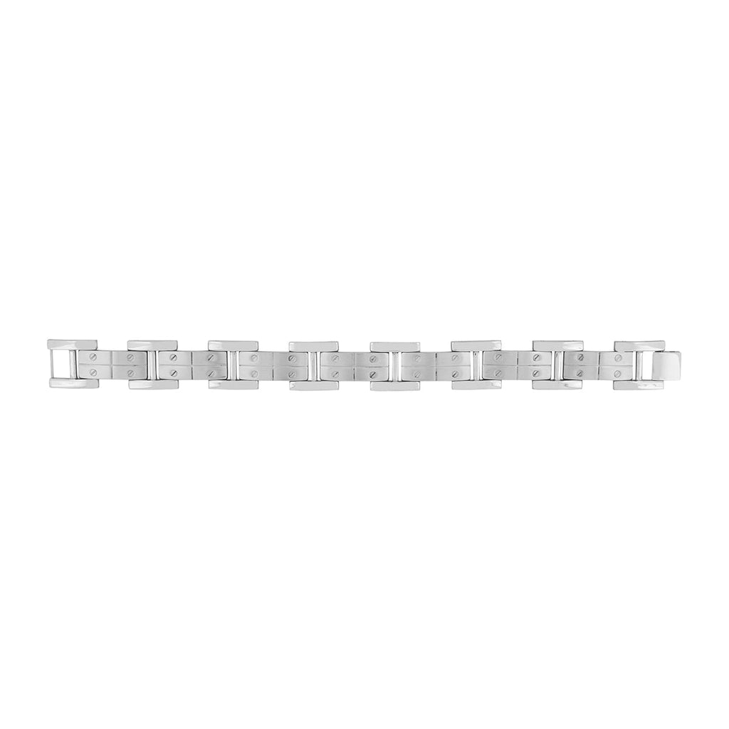 Links Screw Glossy Matte Links Daily Stainless Steel Bracelet Men Bulk