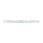 Glossy Two Tone 18K Gold Accents Stainless Steel Chain Bracelet Bulk