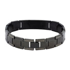 Stylish Designer Id Black 316L Stainless Steel Bracelet For Men Bulk