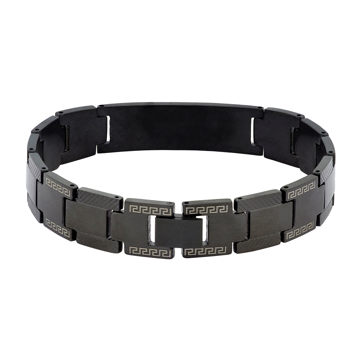 Stylish Designer Id Black 316L Stainless Steel Bracelet For Men Bulk