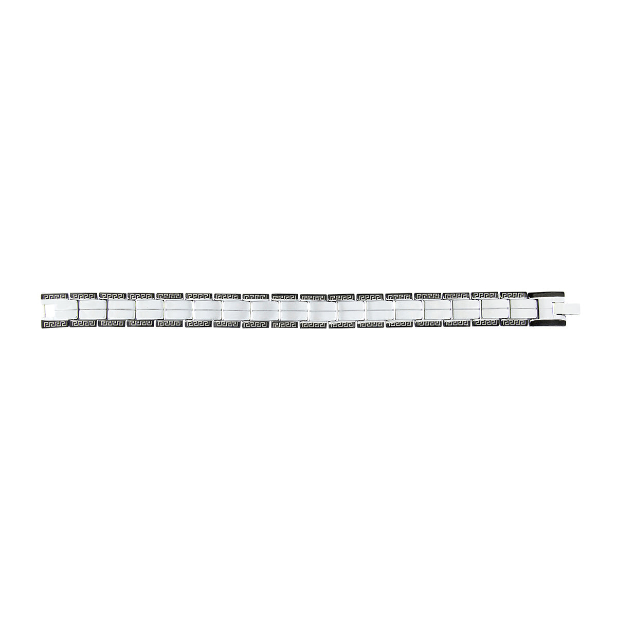 Stylish Biker Black Silver 316L Stainless Steel Bracelet For Men Bulk