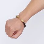 Lion Dragon Black Gold Stainless Steel Cuff Kada Bangle Bracelet Bulk