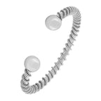 Mesh Rope 316L Stainless Steel Cuff Kada Bracelet Bangle For Men Bulk