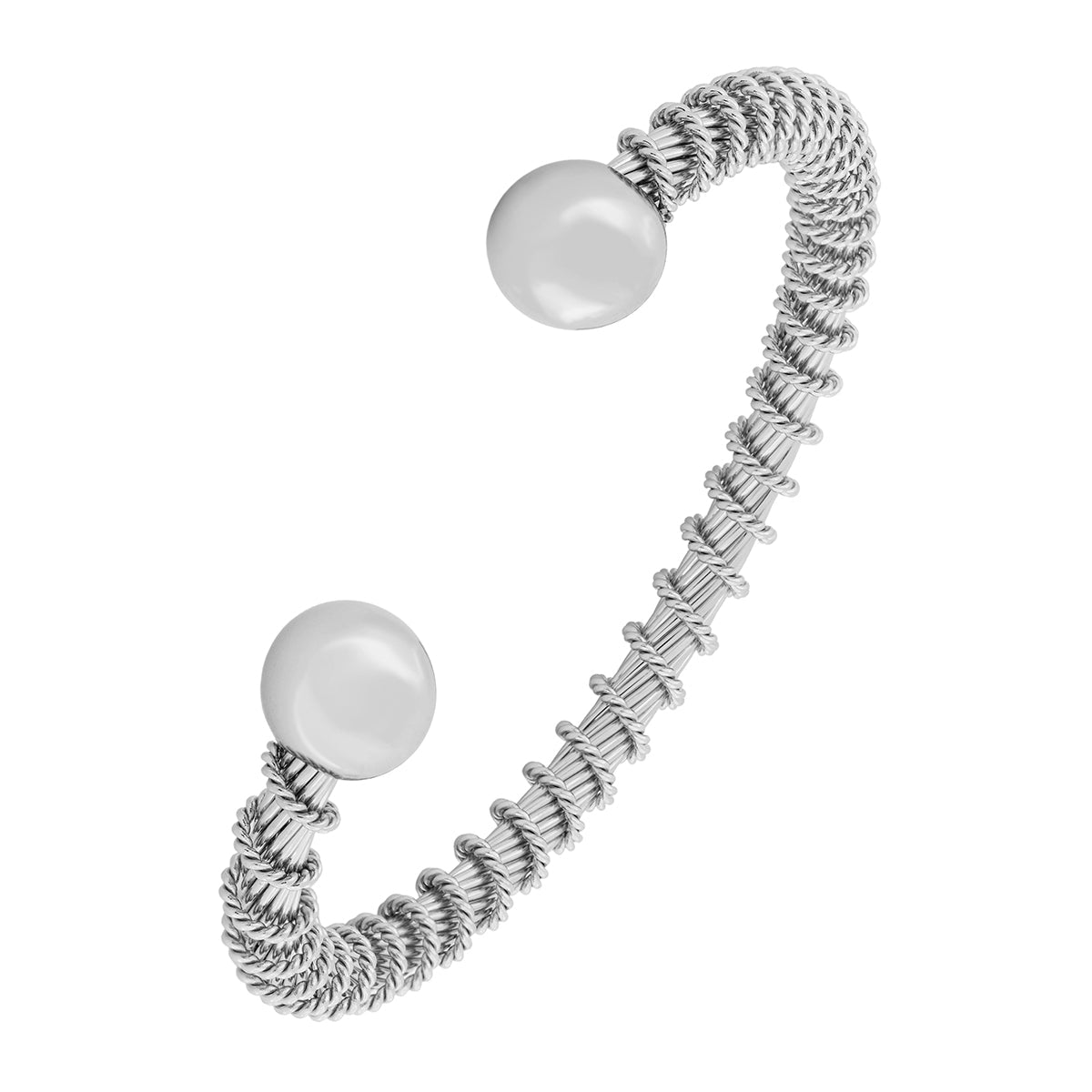 Mesh Rope 316L Stainless Steel Cuff Kada Bracelet Bangle For Men Bulk