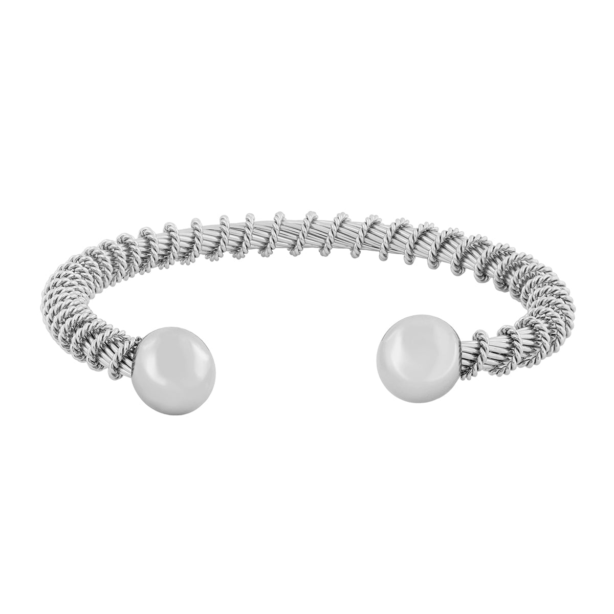 Mesh Rope 316L Stainless Steel Cuff Kada Bracelet Bangle For Men Bulk Secondary image