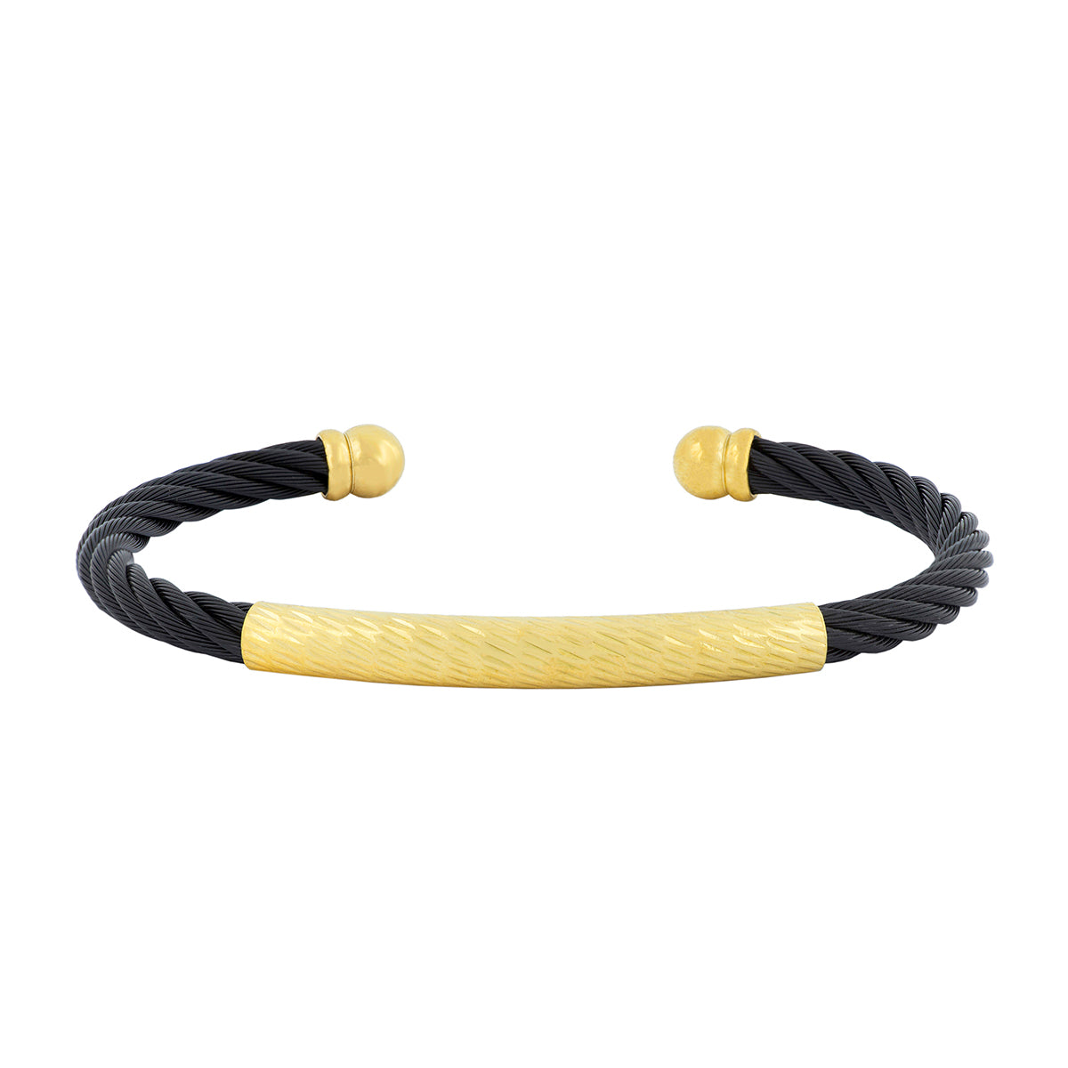 Slim Black Gold Stainless Steel Cuff Kada Bangle Bracelet Men Bulk