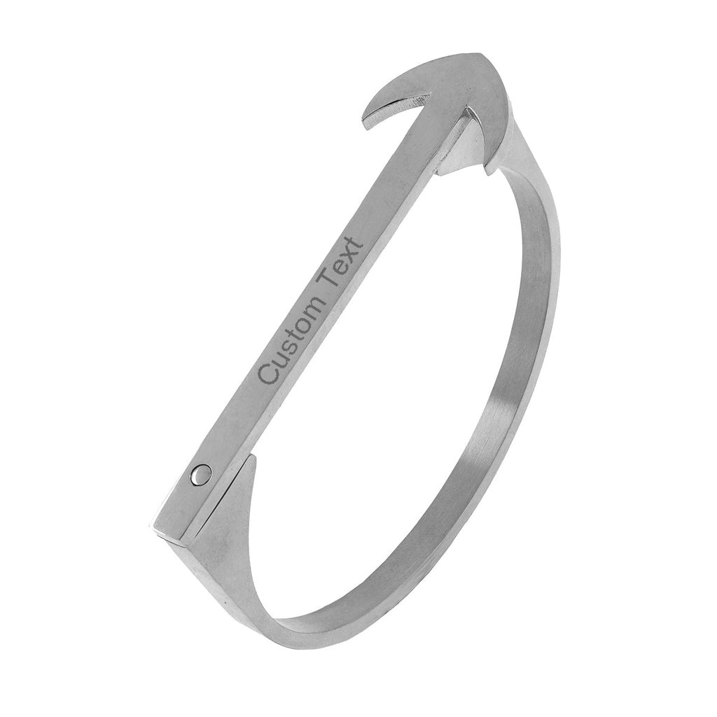 Arrow Stainless Steel Openable Personalized Engraved Bangle Kada Bulk