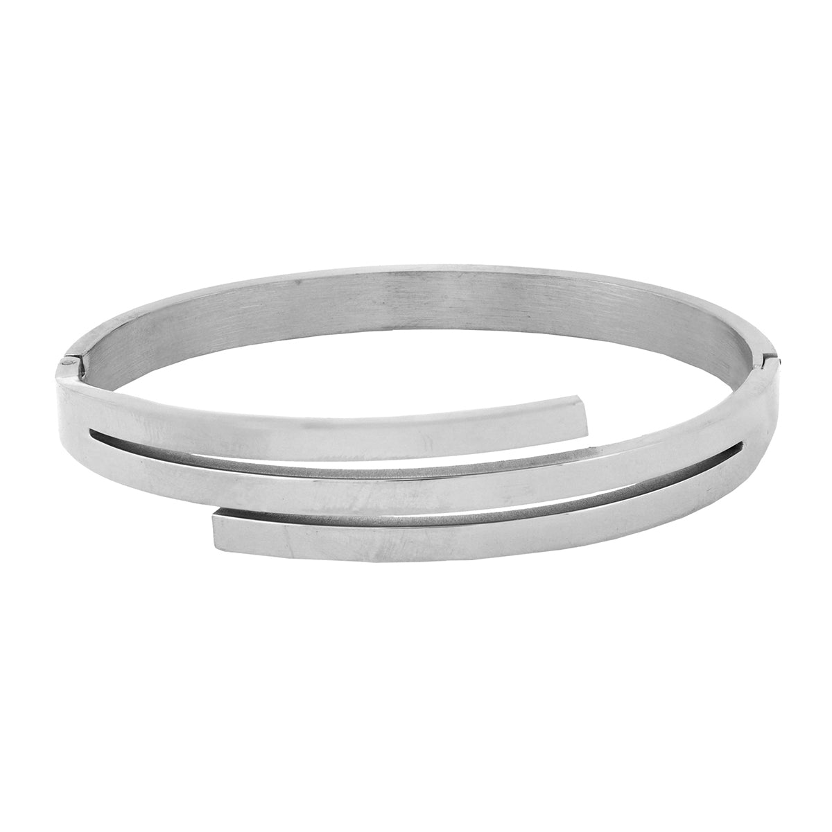 Waves Stainless Steel Silver Openable Bangle Cuff Kada Bracelet Bulk Secondary image