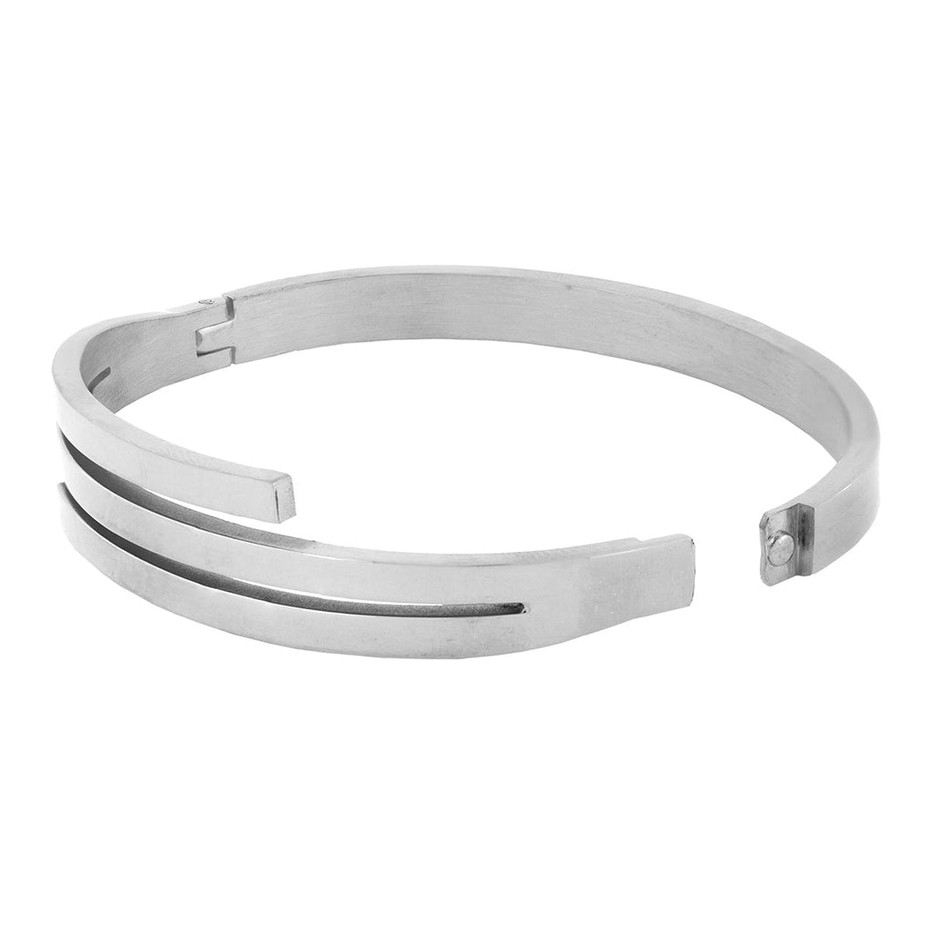 Waves Stainless Steel Silver Openable Bangle Cuff Kada Bracelet Bulk