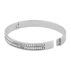 Stainless Steel Cz American Diamond Bangle Cuff Kada Bracelet Men