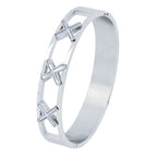 Cross Stainless Steel Openable Bangle Cuff Kada Bracelet Women Bulk