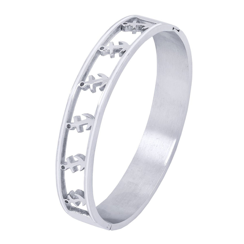 Anchor Stainless Steel Openable Bangle Cuff Kada Bracelet Women Bulk