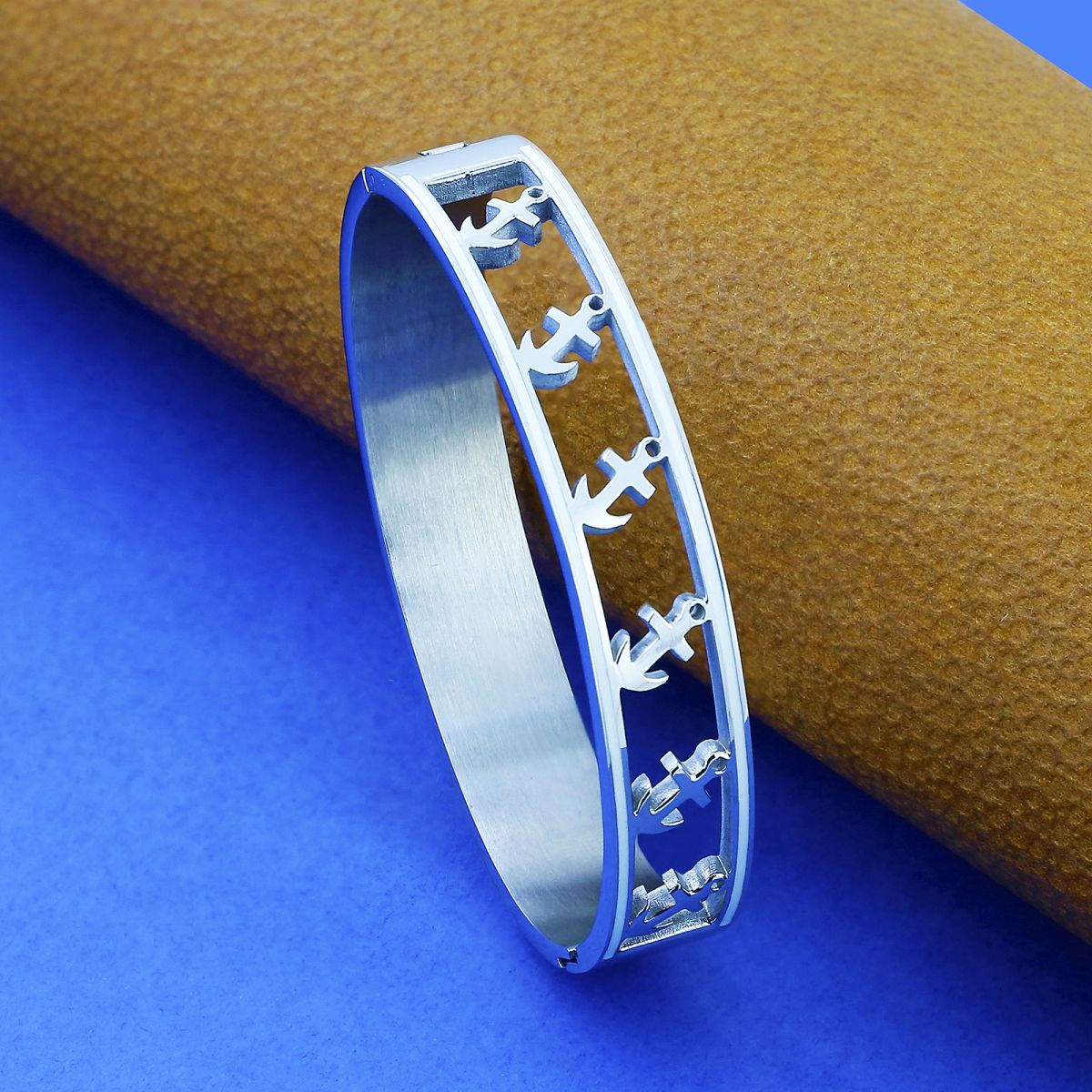 Anchor Stainless Steel Openable Bangle Cuff Kada Bracelet Women Bulk