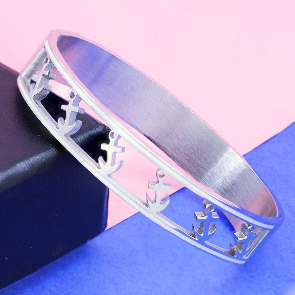 Anchor Stainless Steel Openable Bangle Cuff Kada Bracelet Women Bulk
