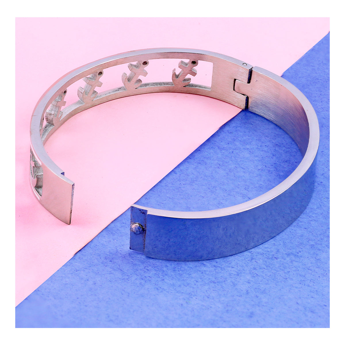 Anchor Stainless Steel Openable Bangle Cuff Kada Bracelet Women Bulk