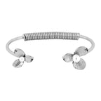 Stylish Delicate Flower Brass Cuff Kada Bangle Bracelet For Women