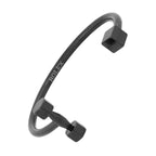 Dumbell Barbell Black Stainless Steel Cuff Kada Bangle Bracelet Bulk