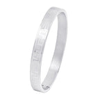 Designer Silver Stainless Steel Kada Bangle Bracelet Men Bulk