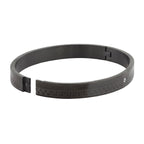Checks CZ Black Stainless Steel Kada Bangle Bracelet Bulk