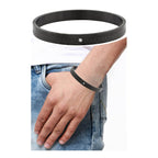 Checks CZ Black Stainless Steel Kada Bangle Bracelet Bulk