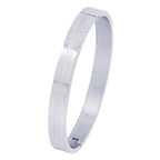 Etched Silver Stainless Steel Kada Bangle Bracelet Men Bulk