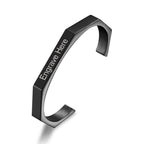 7Mm Hexagon Personalized Engrave Stainless Steel Cuff Kada Bangle Bulk