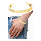 7Mm Hexagon Personalized Engrave Stainless Steel Cuff Kada Bangle Bulk