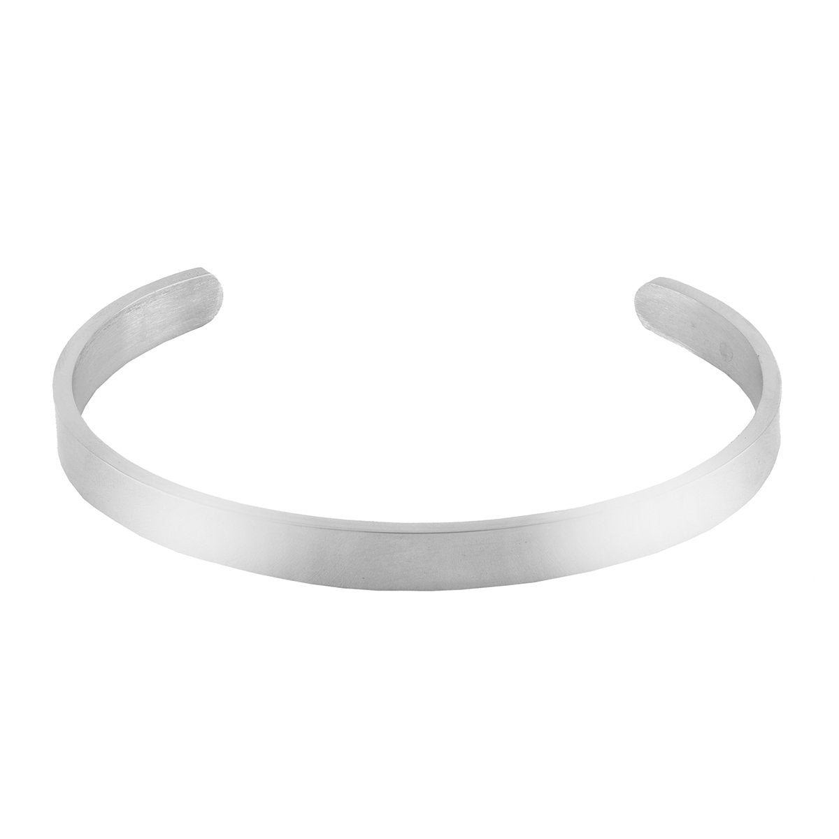 Cuff Glossy Silver Stainless Steel Cuff Kada Bangle Bracelet Men Bulk