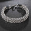 Stylish Wheat Glossy Silver 316L Stainless Steel Bracelet For Men