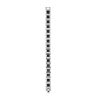 Black Fibre Links Silver 316L Surgical Stainless Steel Bracelet Bulk