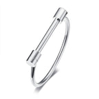 D Shape Bar Horse Show Cuff Shackle Stainless Steel Bangle Men Bulk