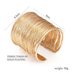 Party Statement Mesh 18K Gold Cuff Kada Bangle Bracelet For Women