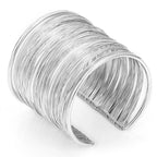 Party Statement Mesh Silver Cuff Kada Bangle Bracelet Girls Women Bulk