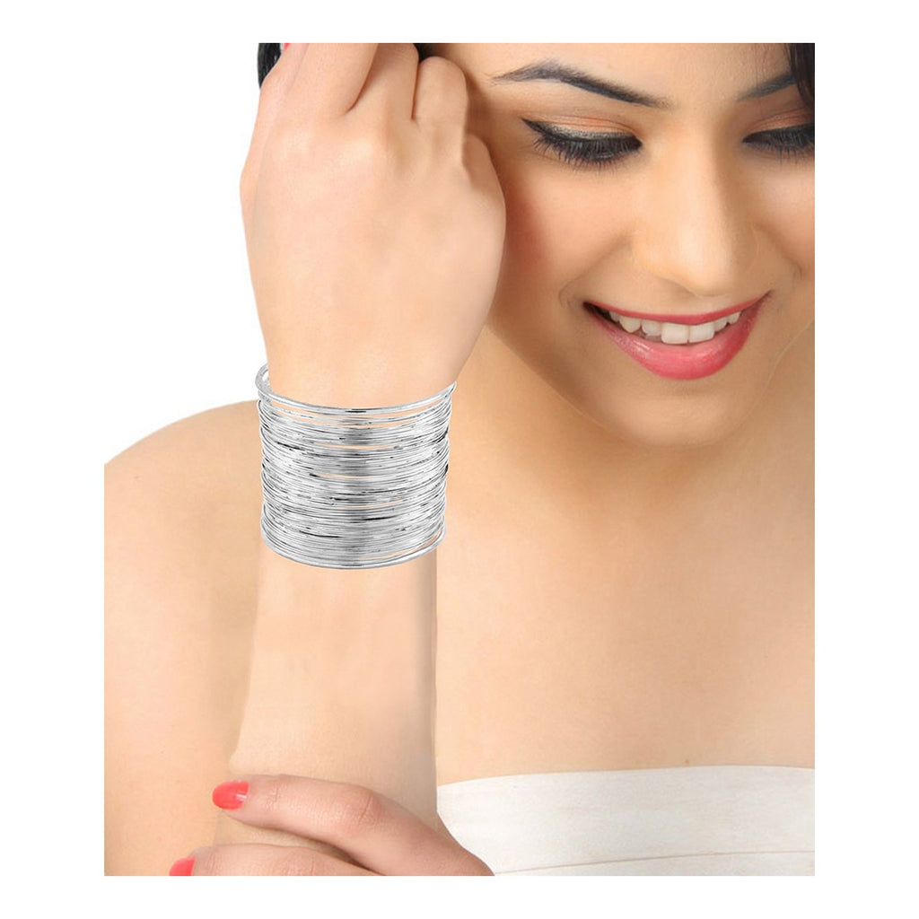 Party Statement Mesh Silver Cuff Kada Bangle Bracelet Girls Women Bulk